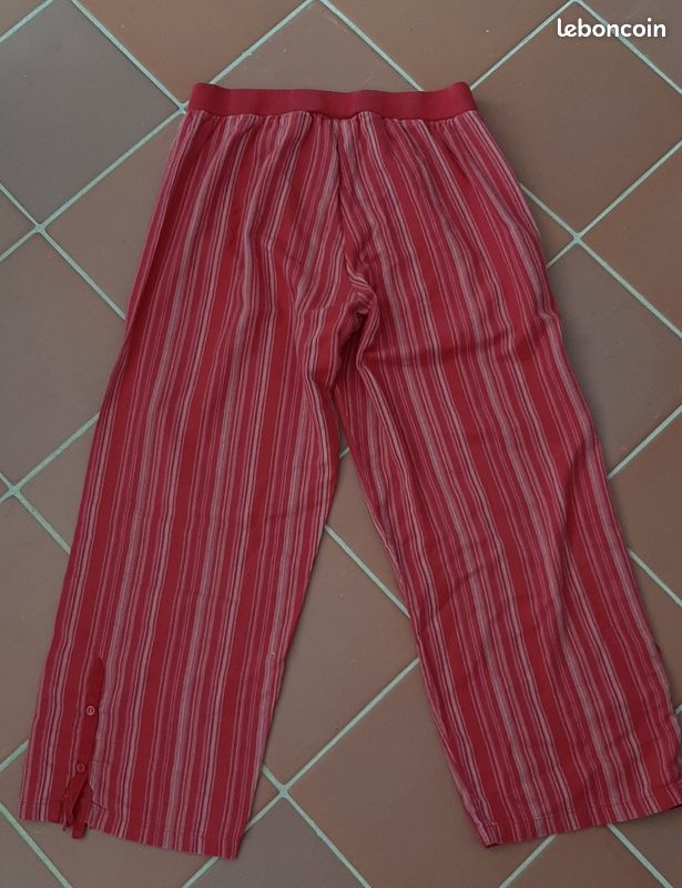 Pantalon/pantacourt pyjama coton hiver/demie-saison (image 6)