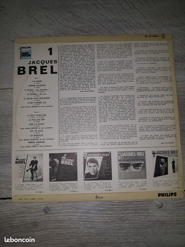 Vynille ancien Jacques Brel (image 2)