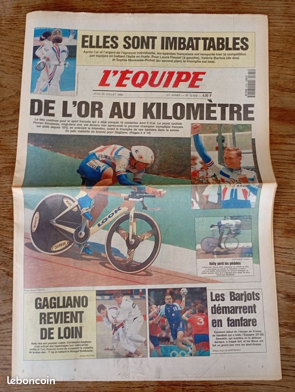 Florian ROUSEAU champion olympique 1996 (journal l'équipe) (image 1)
