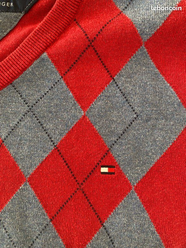 Bas de pyjama en toile de coton brossée à carreaux rouges
