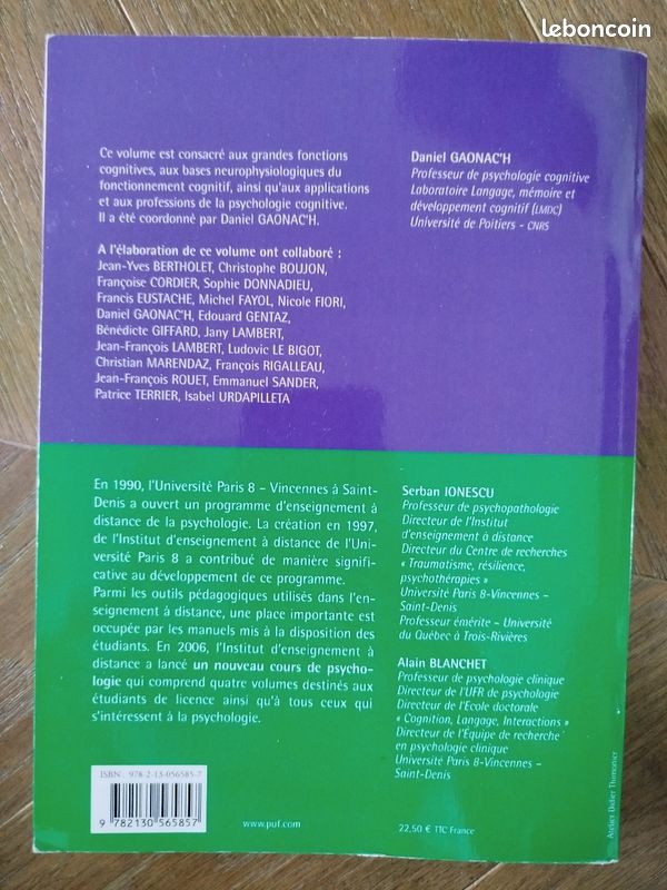 Livre Psychologie cognitive (image 2)