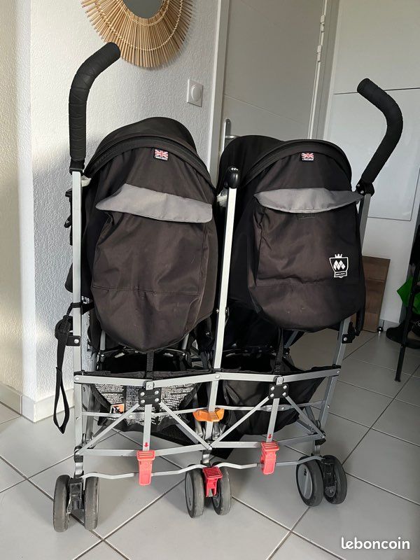 Maclaren Buggy Poussette Canne Double Maclaren Twin Techno
