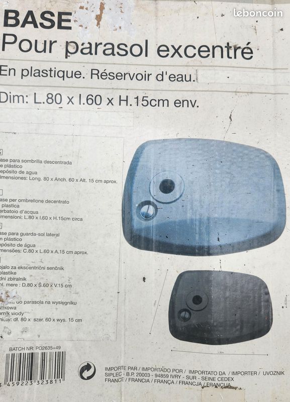 BASE PARASOL EXCENTRE Toute NEUVE (image 1)