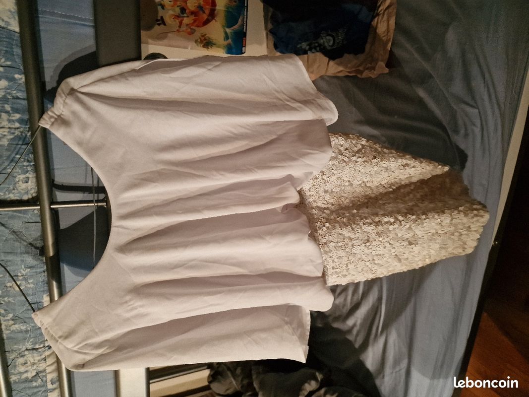 Top Asos Blanc doublé S . Tbe (image 3)