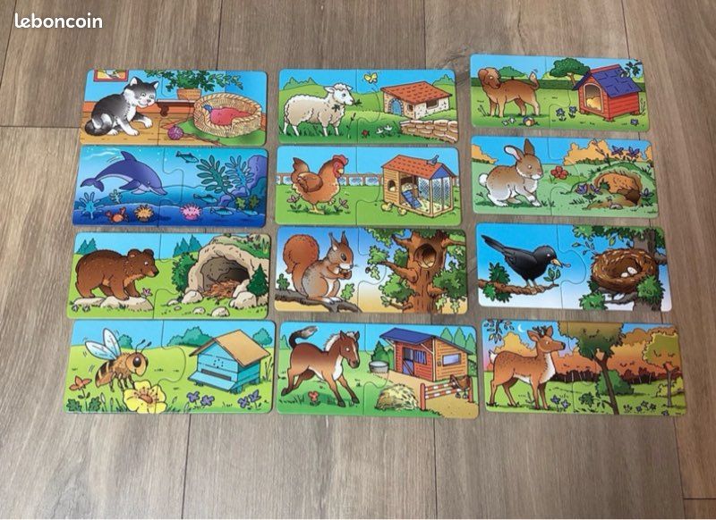 Jeu Où vivent-ils ? (12 puzzles de 2 pièces) (image 3)
