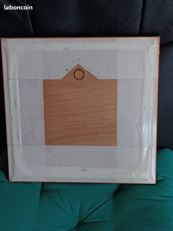 Tableau - Broderie Main sur toile Aïda - Point de croix -Sous verre - 28cm X 29cm – Noeuds marins – Vintage (image 7)