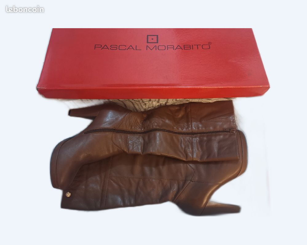 Bottes à talons caramel (image 1)