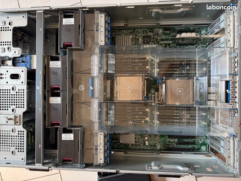Serveur HPE ML350 Gen8 + bi proc Xeon E5-2620 + 256 Go de DDR 3 + 5x300Go de disque en 10K + rail de baie + carte réseau 2x SFP+ 10 Gbit/s (image 5)