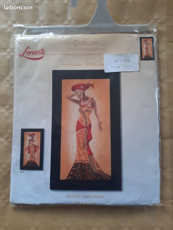Kit point de croix Lanarte : African fashion (image 1)