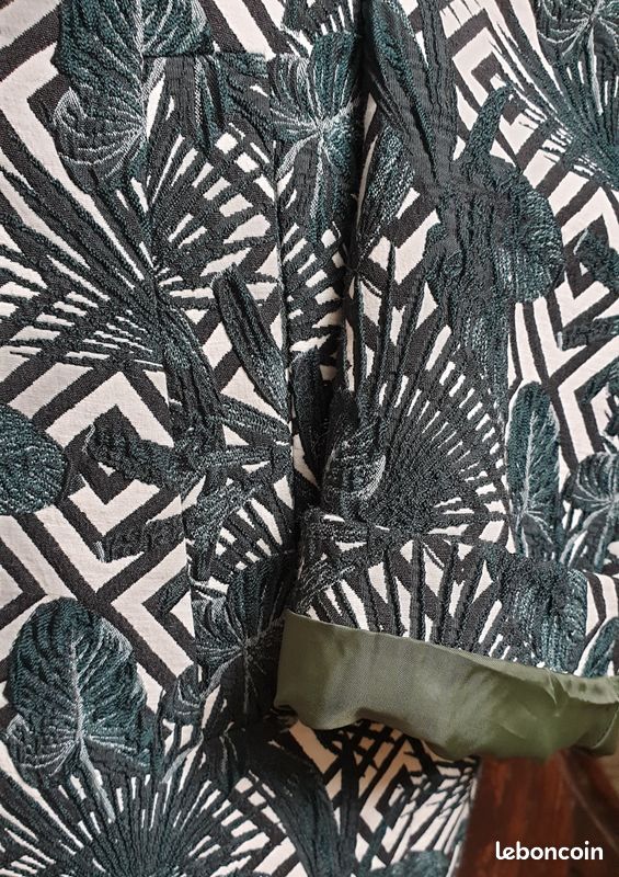 Manteau imprimé vert / écru La Redoute T 40/42 (image 3)