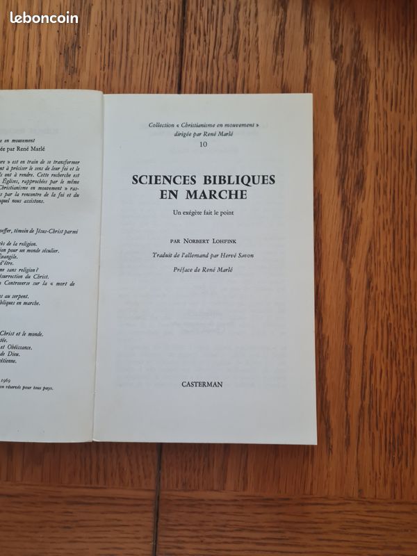 Sciences bibliques en marche. Un exégète fait le point lohfink Norbert (image 2)