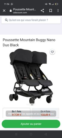 Protection de pluie Poussette Double Nano Duo Mountain Buggy