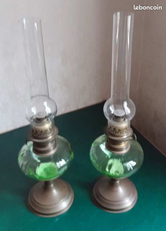 Lot de 2 magnifiques Lampes à pétrole, Excellent état (image 1)