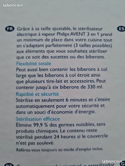 Stérilisateur biberon Philips Avent (image 2)