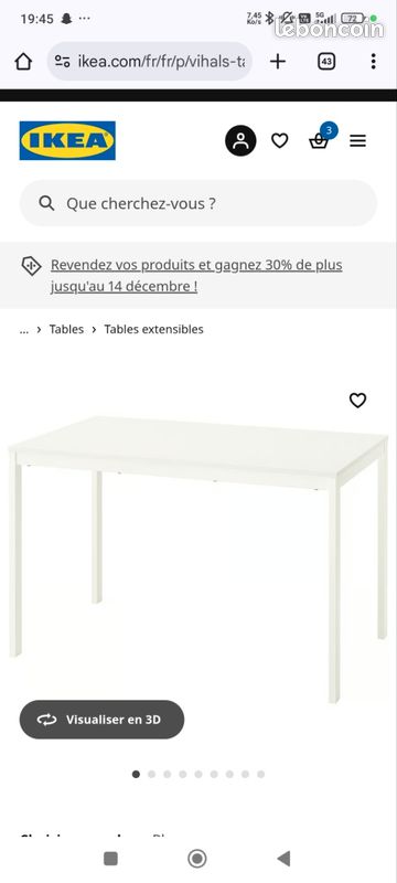 Table ikea ikadalen (image 3)