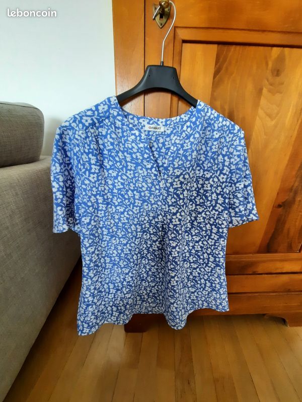 Tunique Femme HERRLICHER Taille S, Bleue à Motifs, Sans Manches, Comme Neuve