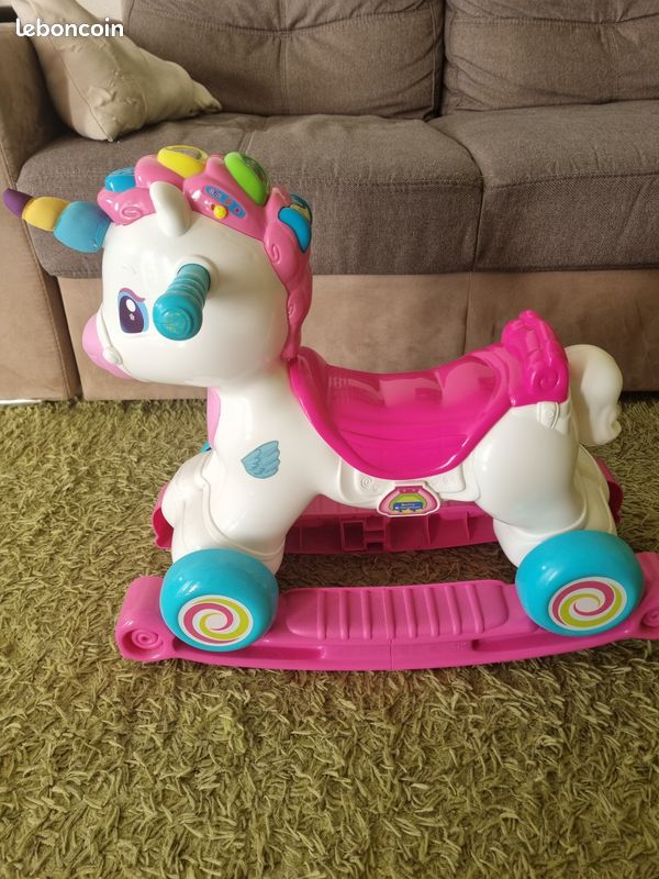 AIYAPLAY Licorne à Bascule Cheval à Bascule pour Enfants de 1 à 3 Ans