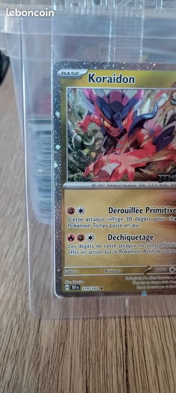 Carte Pokmon Koraidon 119/162 HOLO STAMP TEF Forces Temporelles FR - Jeux  & Jouets