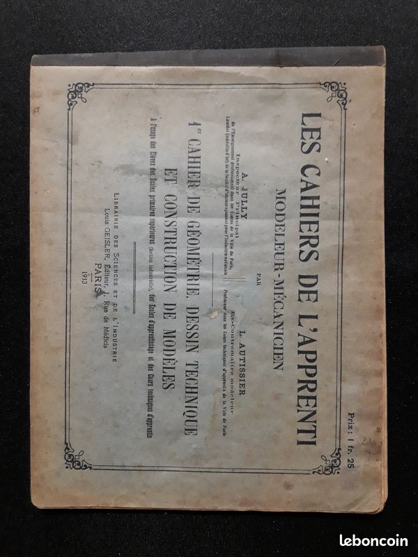 Livre ancien les cahiers de l'apprenti 1913 (image 2)
