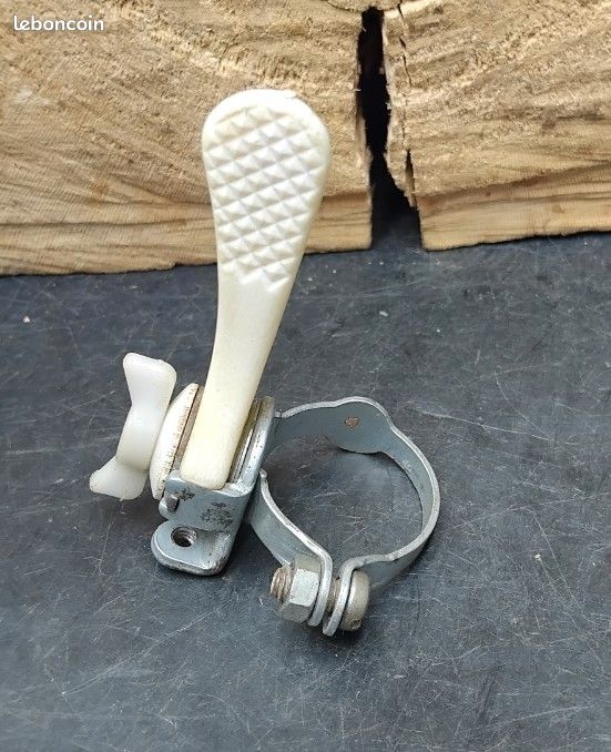 Levier De Vitesse SIMPLEX Blanc Cadet - Vintage Vélo Course NOS