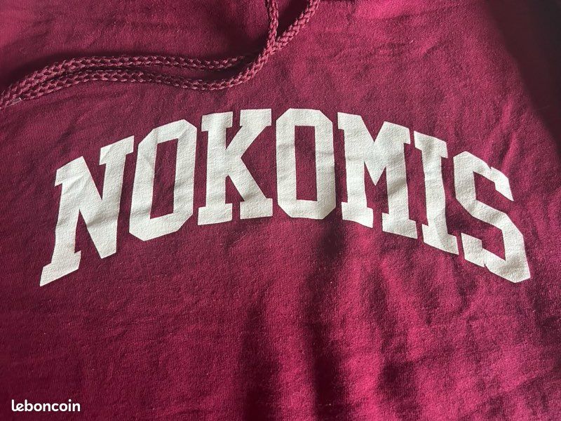 Sweat à Capuche Vintage Hanes "Nokomis" - Bordeaux (image 5)
