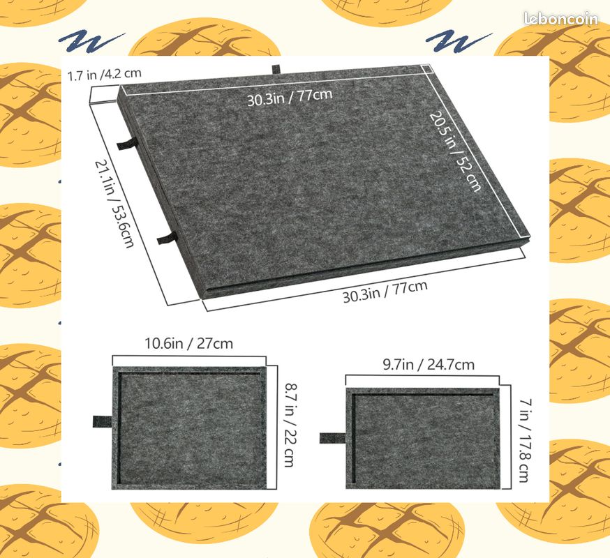 PP OPOUNT Tableau à Puzzles en Feutre Épais Gris Inclinable, Design 2-en-1