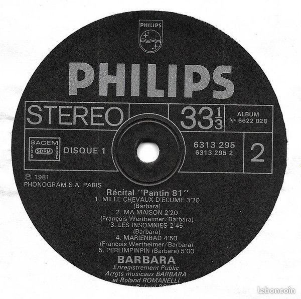 ♥🎼2x33t🇫🇷 Barbara (Récital Pantin) ✸ 1982 (image 6)