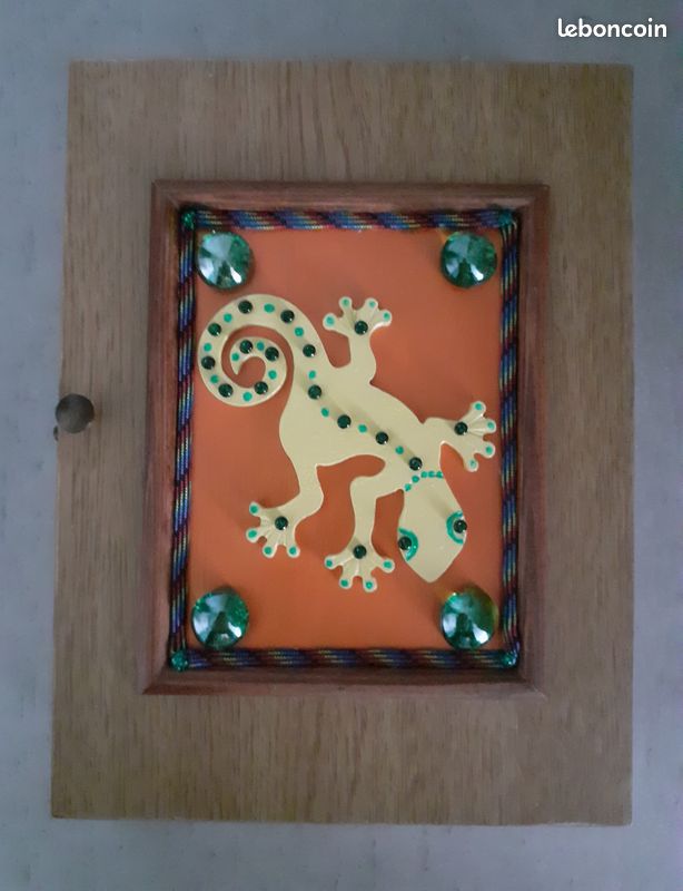 Boîte à clefs exotique : gecko (création artisanale) (image 13)