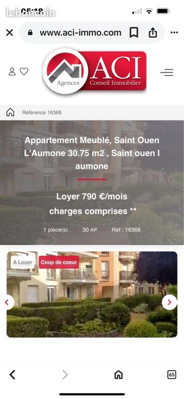 Appartement a louer saint-ouen-l'aumone - 1 pièce(s) - 31 m2 - Surfyn