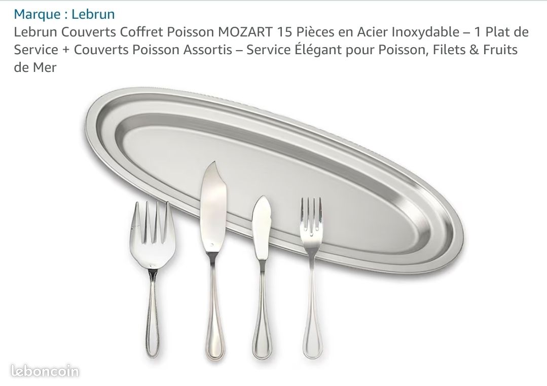 Couverts à Poisson Anciens – Argent – Société Du Louvre – Fin XIXe – Occasion