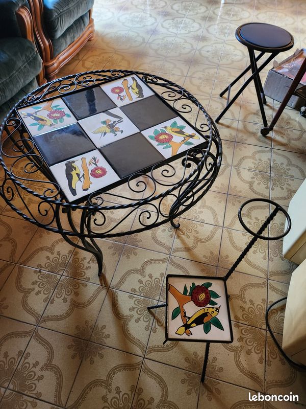 Table basse en fer forgé (image 2)