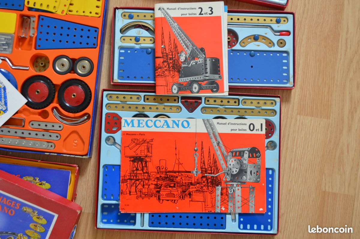 Lond Meccano N°100a Bleu Et Or – Lot De 58 Longrines (dont 3 Sous Emballage)