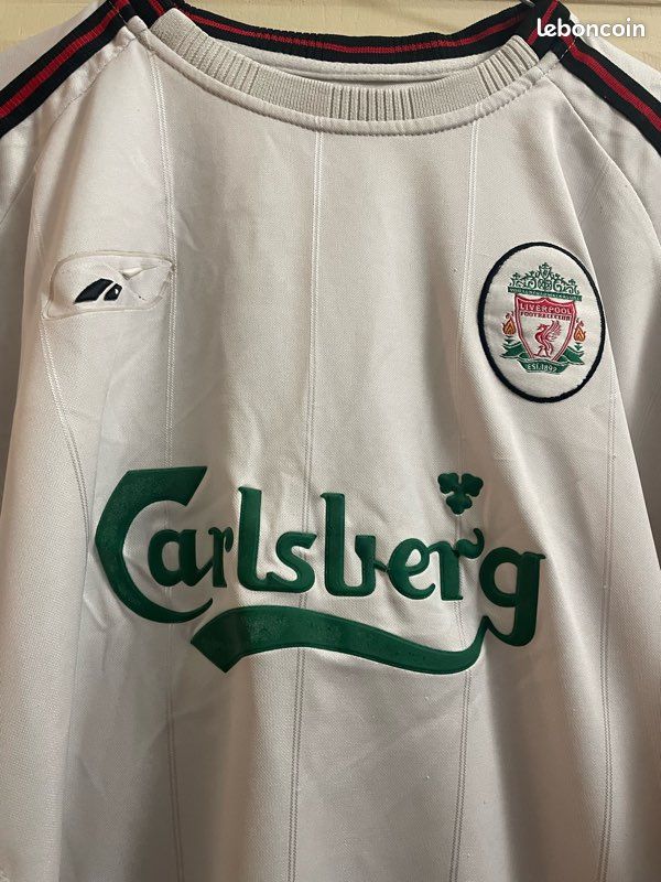 Maillot foot authentique retro et vintage - Liverpool domicile 2002