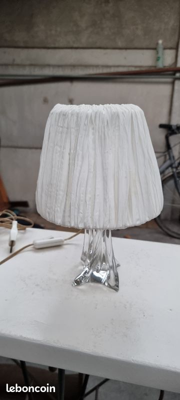 Pied de lampe ancien en cristal (image 3)