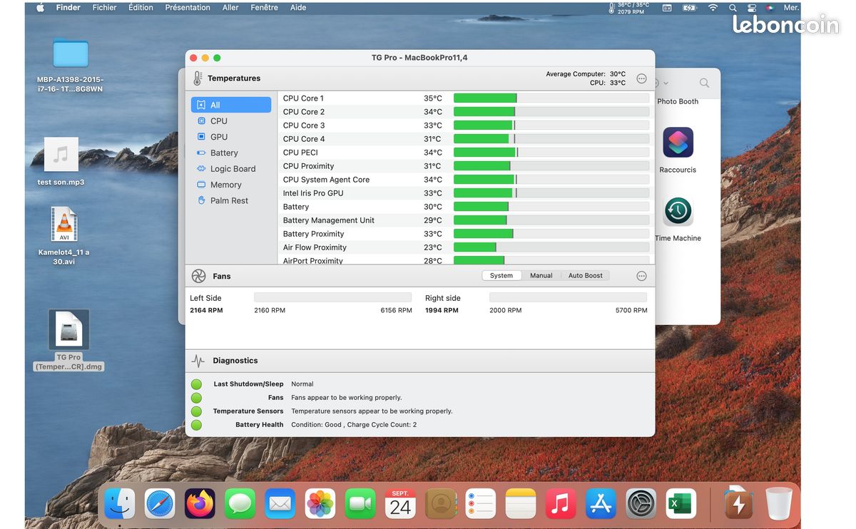 Carte Mère Apple MacBook Pro Retina 15" A1398 - I7 16GB - 2015