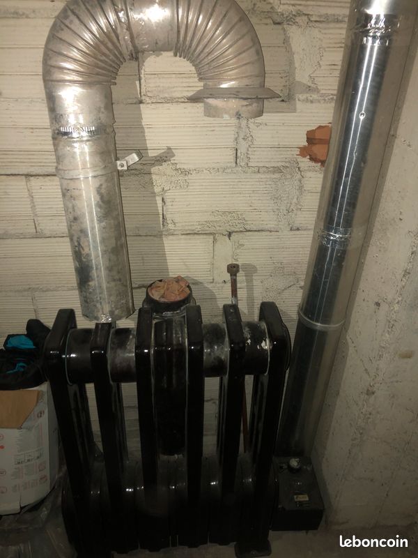 Radiateur ancien gaz Rétro en fonte émaillé RN 6, Marque Auer (image 3)