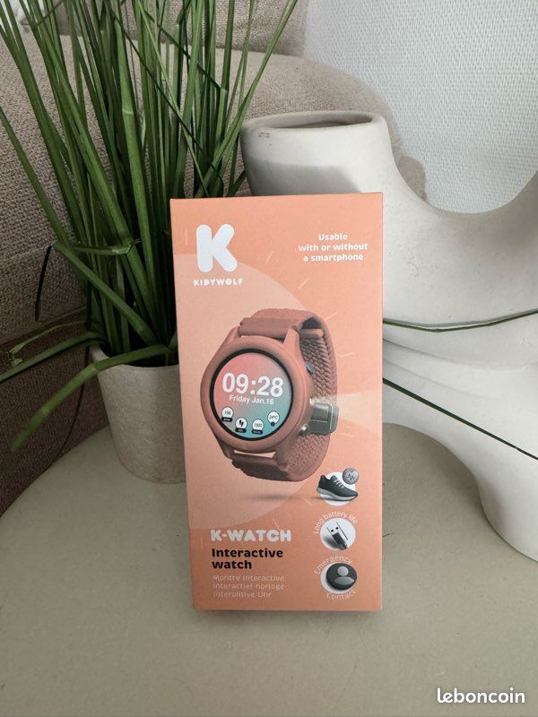 Montre K Watch Kidywolf corail ou verte (image 1)