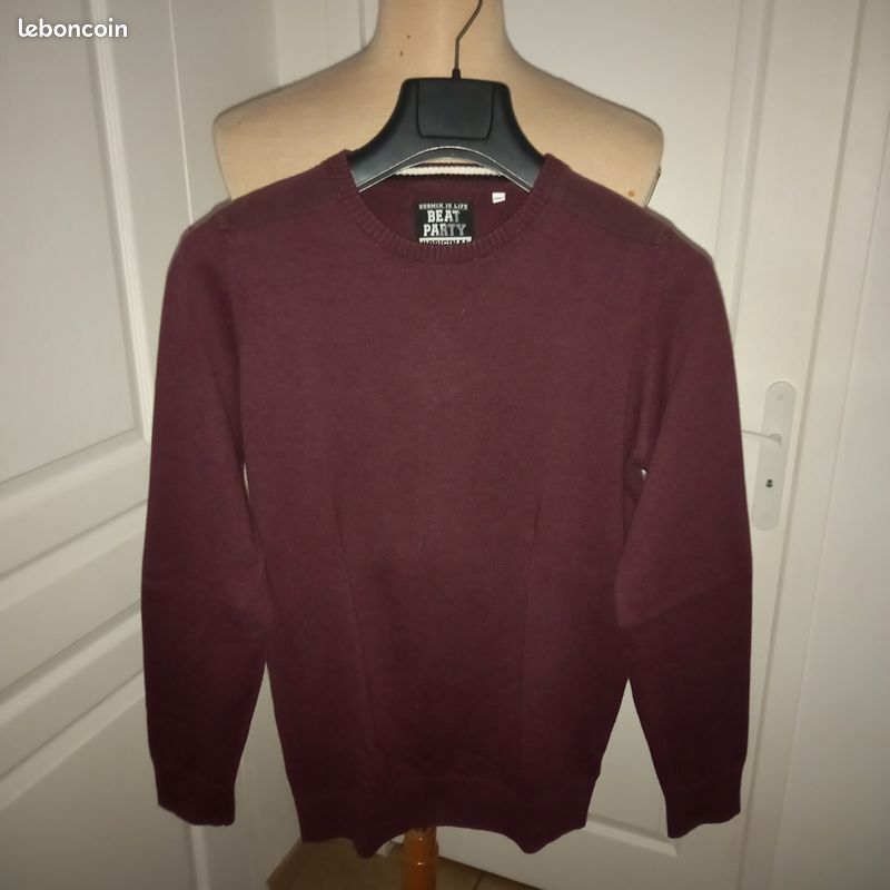 đđđsuperbe pull bordeaux taille un vrai M article irreprochable đđđ (image 7)