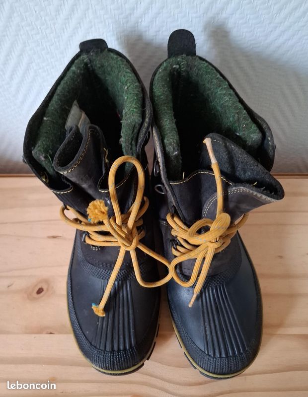 Bottes de neige après-ski noires homme femme enfant 37-38 Lord