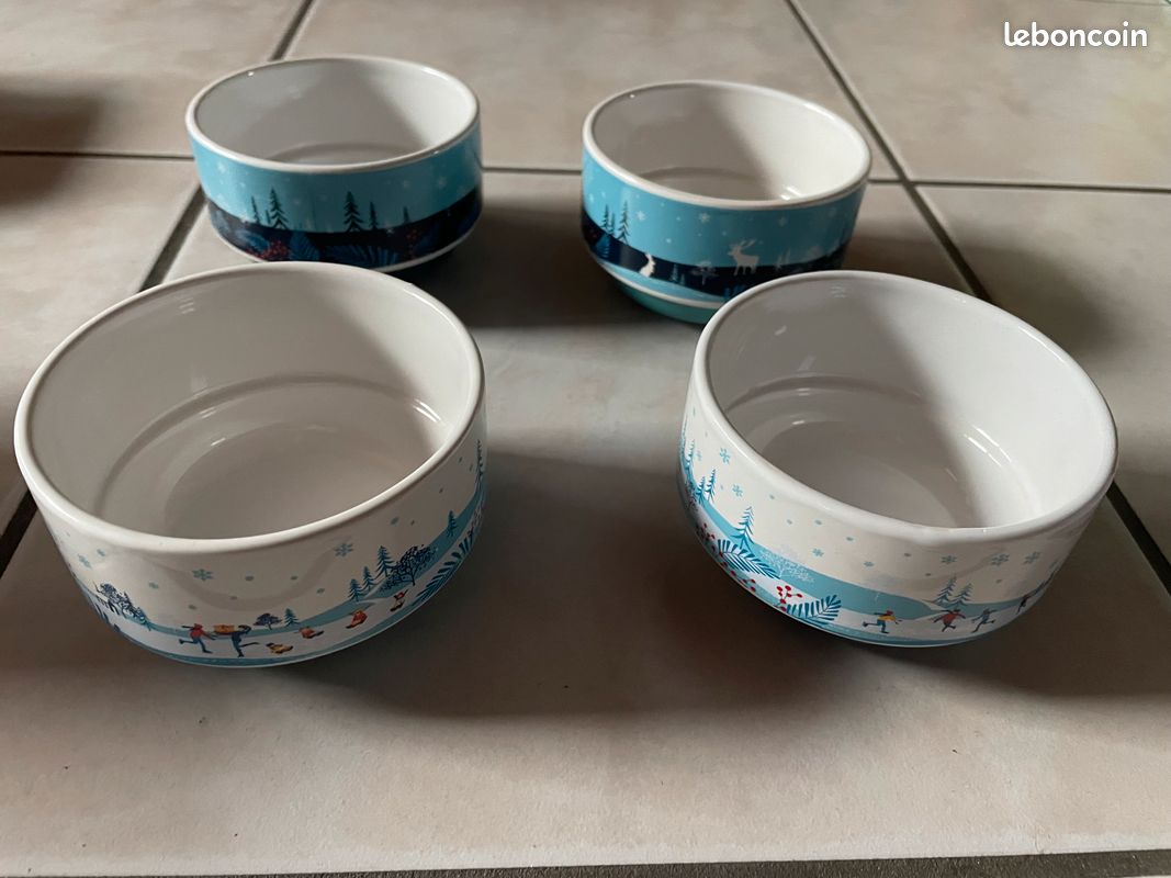 Lot de 4 bols hiver (image 1)