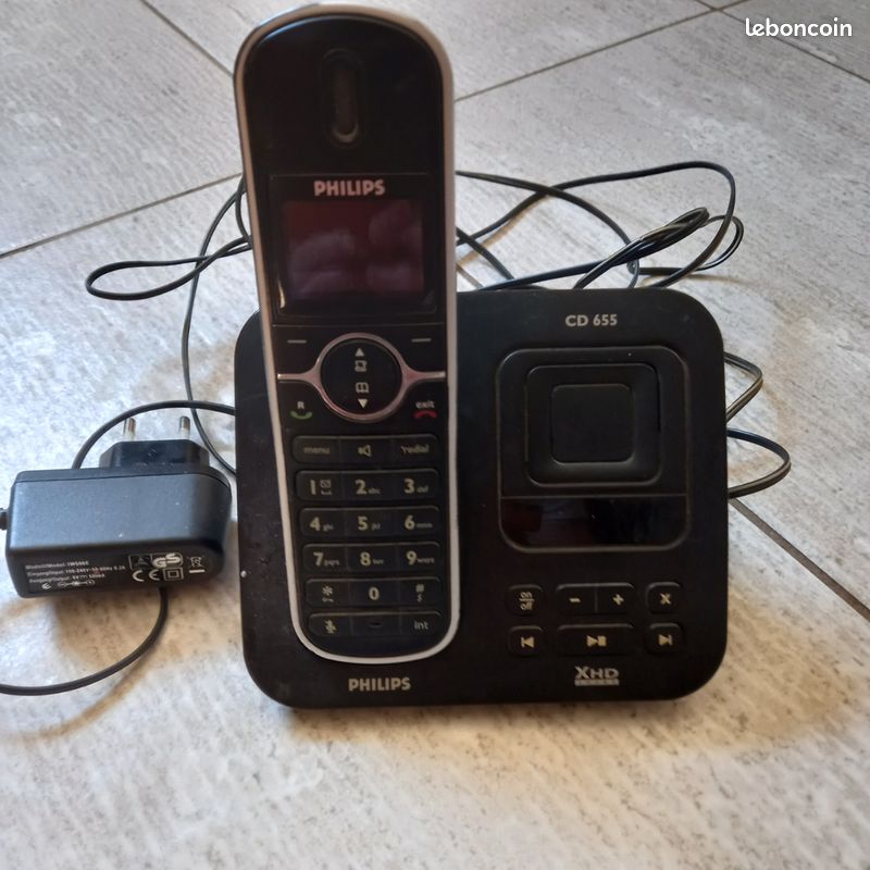 Téléphone Philips CD 655 sans fil avec repondeur (image 1)