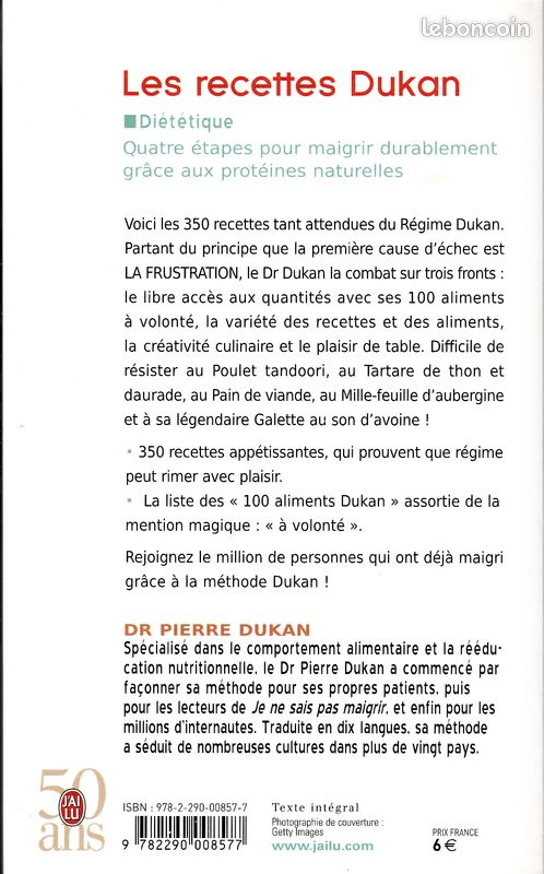 Les recettes Dukan - Dr Pierre Dukan - 350 recettes faciles (image 2)