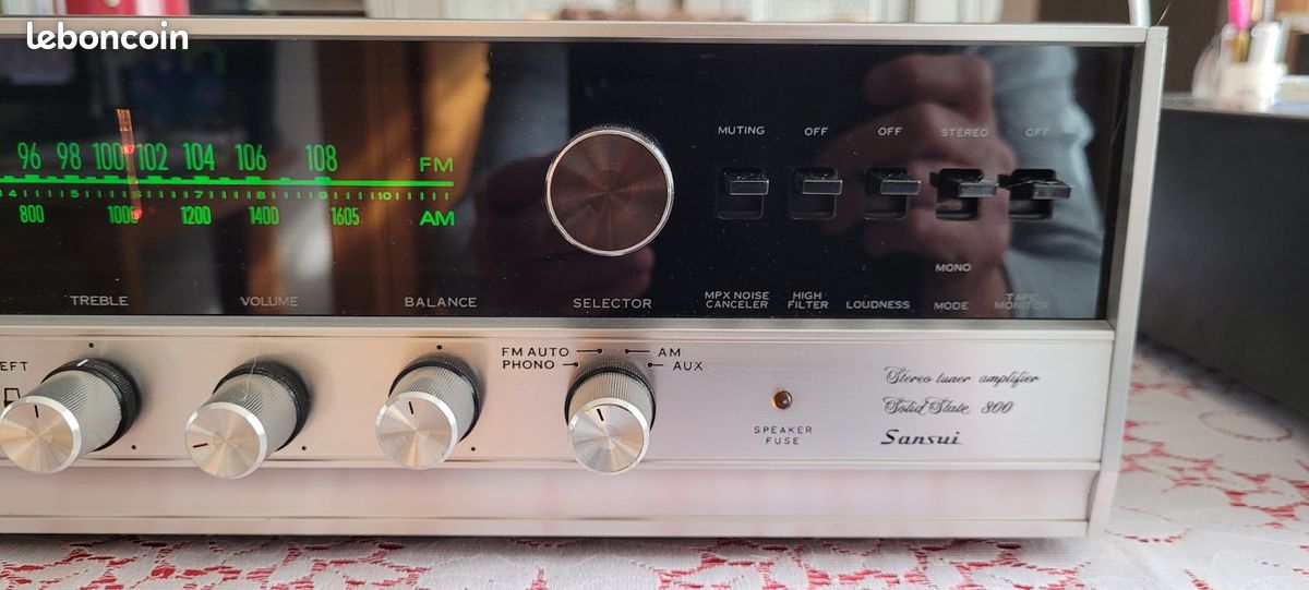 Ampli Intégré Sansui Solid State 800 – Vintage – Occasion (canal Droit HS)