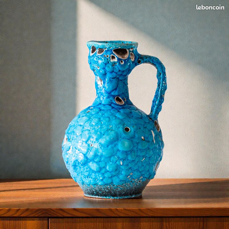 Grand vase Charles Cart en émaux des glaciers 1960 (image 7)