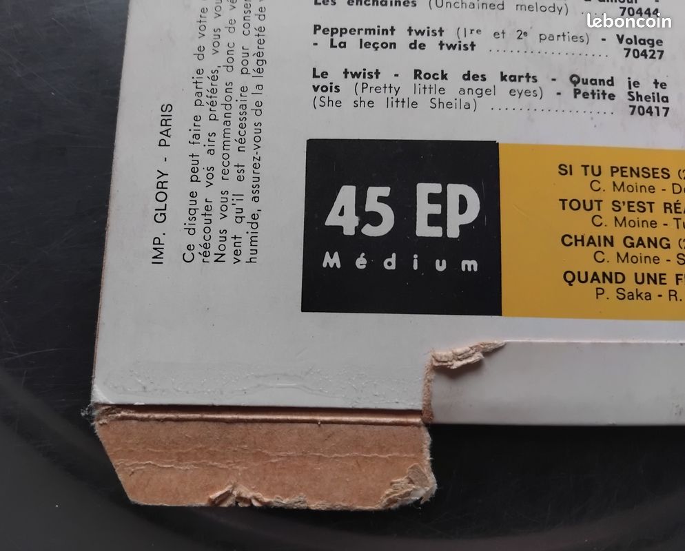 1 Disque vinyle 45 tours " Si tu penses" Eddu Mitchell (image 5)