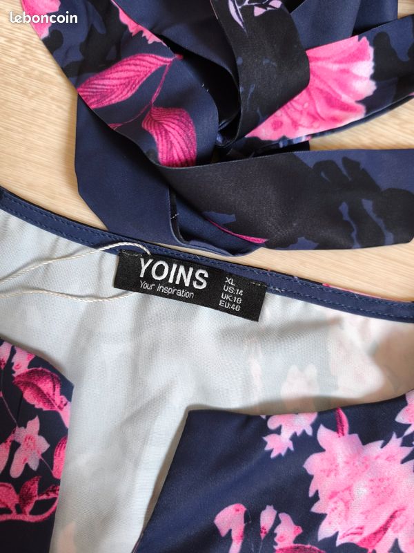 Kimono / robe femme XL neuf – fluide fleuri élégant été (image 2)