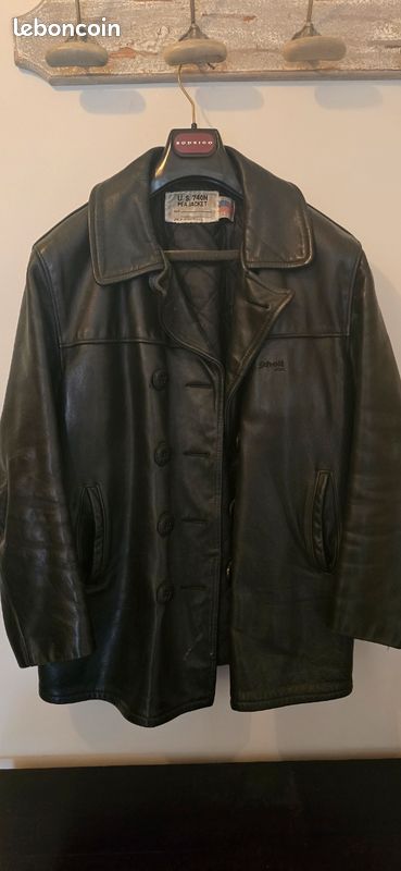 Blouson cuir américain vintage (image 1)