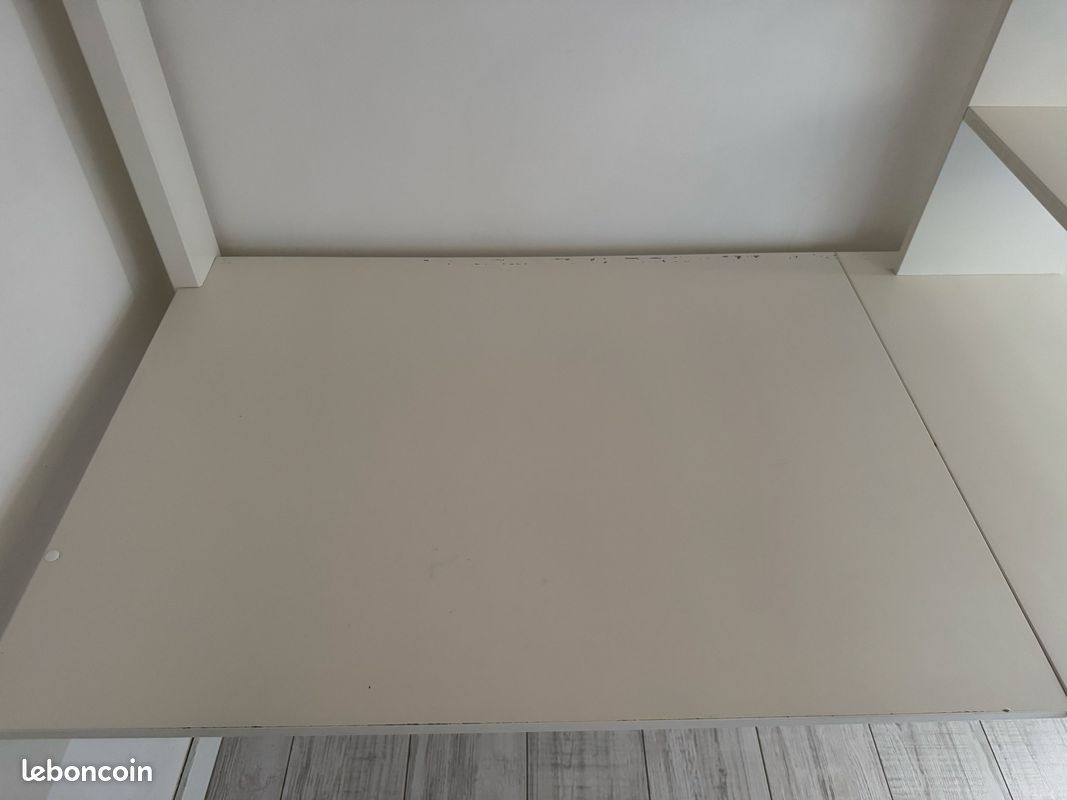 Lit mezzanine avec bureau et étagères intégrées + matelas (image 3)