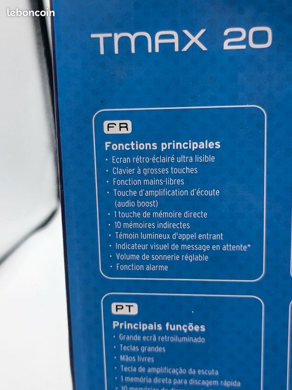 #A12 – Téléphone fixe Alcatel Temporis Tmax 20 blanc avec boîte fonctionne (image 7)
