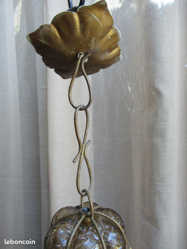 ANCIENNE LANTERNE EN cuivre et verre fin 19 ème début 20 ème EUR 35,00